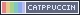 'catppuccin' in pixel text; the 'cat' part is to the left and has a palette appropriate rainbow behind it, while the other half of the word has a light purple background
