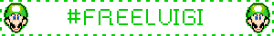 free luigi, as in luigi mangione, but with the head of luigi from mario brothers to the side