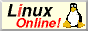 'linux online'! with a tiny tux next to it