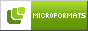 microformats button with the specification's logo against a green gradient
