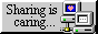 'sharing is caring... seed your torrents' stylized in 1990s windows 95 gray