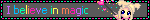 'i believe in magic' with a little sprite of a girl wielding a wand