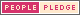 People Pledge badge, pink/cream