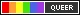 a pride flag and the word 'queer'