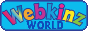 web kinz logo against a blue background