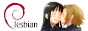 the debian logo edited to say lesbian, and then a graphic of two anime girls kissing
