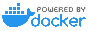 the docker logo next to text that says 'powered by docker'