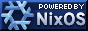 the nixOS logo with text beside it that says 'powered by nixOS'