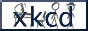 the XKCD web comic logo with some of the comic's stick figures behind the letters