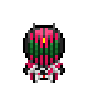 in a similar style, a chibi kamen rider decade