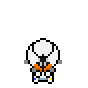 a chibi kamen rider fourze hopping up and down as words spell out 'uchuu kita!'